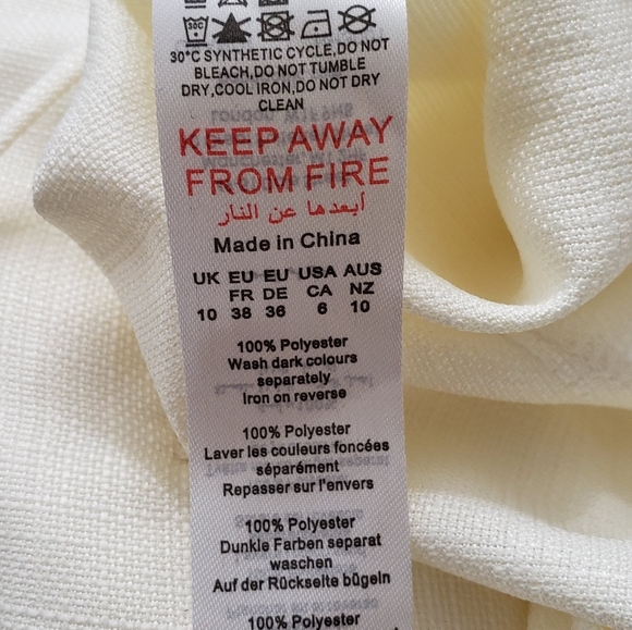 PrettyLittleThing Cream Pants and Asymmetrical Top Sz 6 - Picture 8 of 8